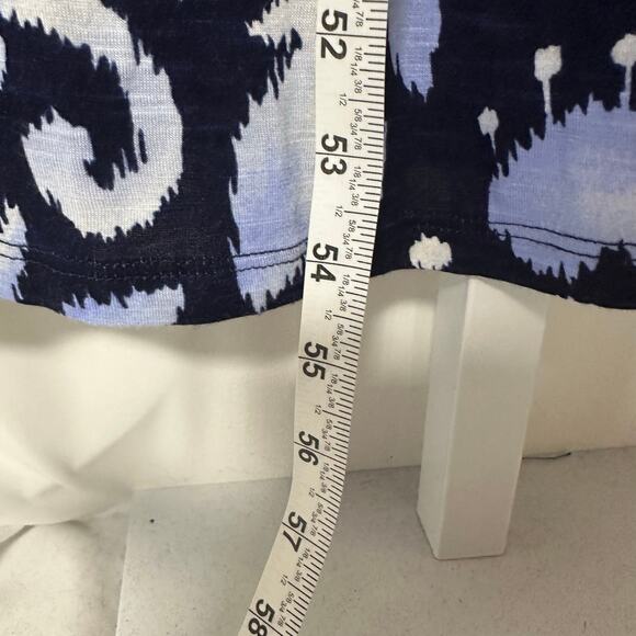 INC International Concepts‎ Off the Shoulder Ruffle Blue Ikat Maxi Dress Sz S - Picture 14 of 14